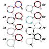 2Pieces Elegant Crystal Bead Bracelet Magnetic Clasp Handchain for Couples Adjustable Matching Wristbands Accessory