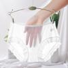 Women Panties Mid Waist Breathable Stretch Soft See-through Floral Lace Sexy Ladies Briefs Underpants Underwear Daily Life