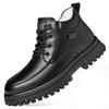 Shoes for Men  new Winter Fashion Non-slip Cotton plush Shoes Men Thickened Leather Casual Snow Boots