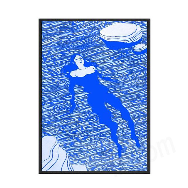 Abstract Minimalist Swimming Pool Holiday Illustration Office Decor Canvas Painting Wall Art Picture Poster Print Home No Frame
