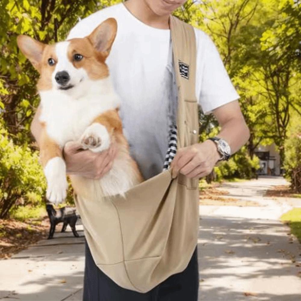 Large Capacity Pet Crossbody Shoulder Bag Polyester Puppy Shoulder Bags  Hands Free Carry