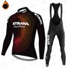 Fleece Fahrradtrikot Set Langarm Thermische Basisschicht Rennrad Männer Frauen Winterfahren