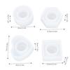 4pcs Jewelry Tools Hexagon Resin Mold Square Heart Silicone Mold White Round DIY Silicone Mold DIY Crafts