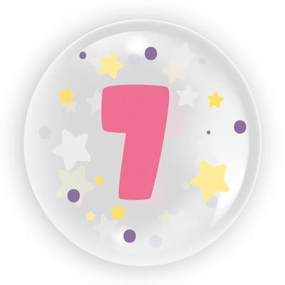Tuban - Balon 45Cm Dla Dziewczynki - Cyfra 7