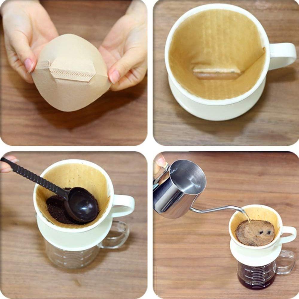 Flacher Boden Pour Over Kaffeefilter Wiederverwendbarer Kegel Tropfhalter Keramik Kaffeetropfer Büro