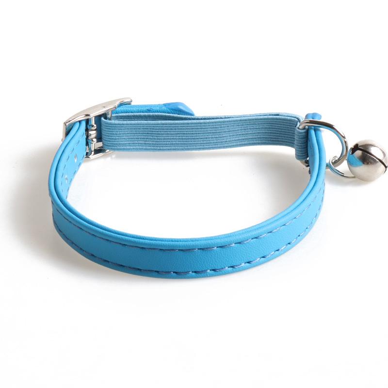 Macaron Color Cute Pet Cat Collars PU Colorful Small Collar for Cats Cat Harness Kitten Collar Pet Air Tag Cat Collar Cats