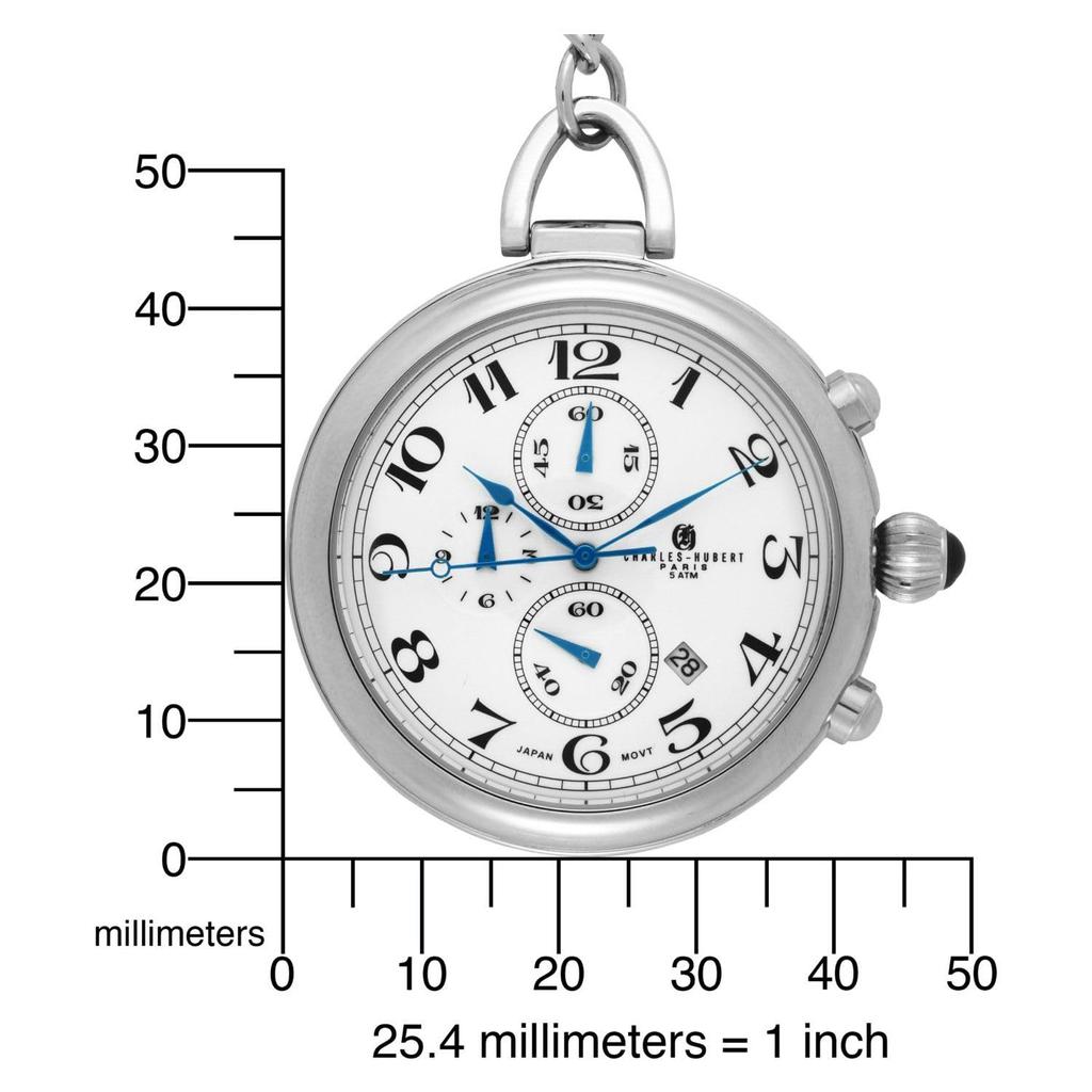 Charles Hubert Men's Pocket Watch Chronograph 3571