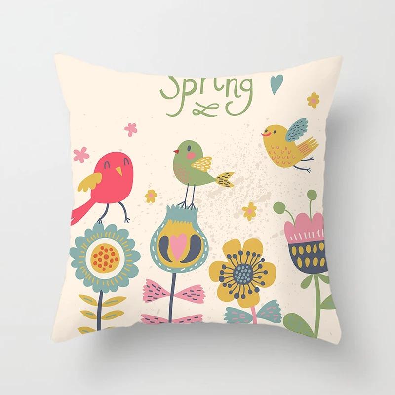 Colorful Tree Pattern Pillowcase Interior Decoration Office Living Room Home Pillowcase