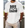 European Size Men's Summer Short-Sleeve T-Shirt with A-Z Letter Print - Round Neck Casual Top, Regular Fit Breathable Spring/Summer Wear