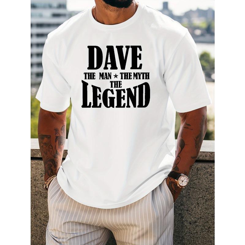 European Size Men's Summer Short-Sleeve T-Shirt with A-Z Letter Print - Round Neck Casual Top, Regular Fit Breathable Spring/Summer Wear