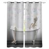 Skull Head Wall Skeleten Hall Window Curtains For the Kids Bedroom Living Room Bthroom Treatments Kitchen Decor Drapes Blinds