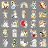 50 Hand-Drawn Cute Kitten Cartoon Stickers for Journals, Phone Cases, Water Bottles, Albums, and More - Waterproof and Decorative