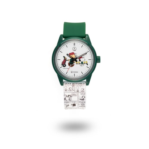 

Женские часы Citizen Q&Q Smile Solar PEANUTS COLLECTION GREEN GOLF R02A-509VK, зеленые
