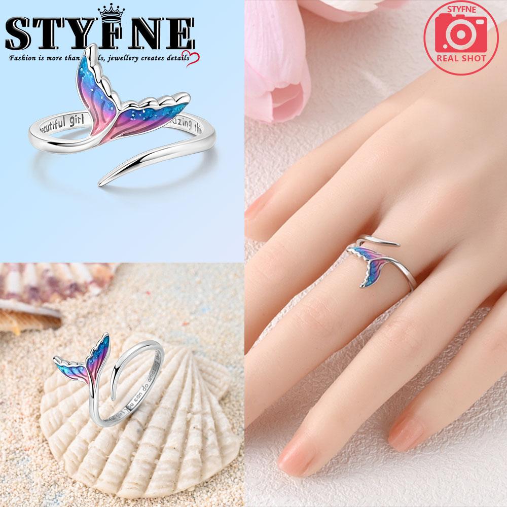 

Copper Metal Sea Mermaid Sea Star Sea Turtle Blue Zircon Ring Size Adjustable Men and Women Ring Anniversary High Quality Fine Jewelry Perfect Gift resizable