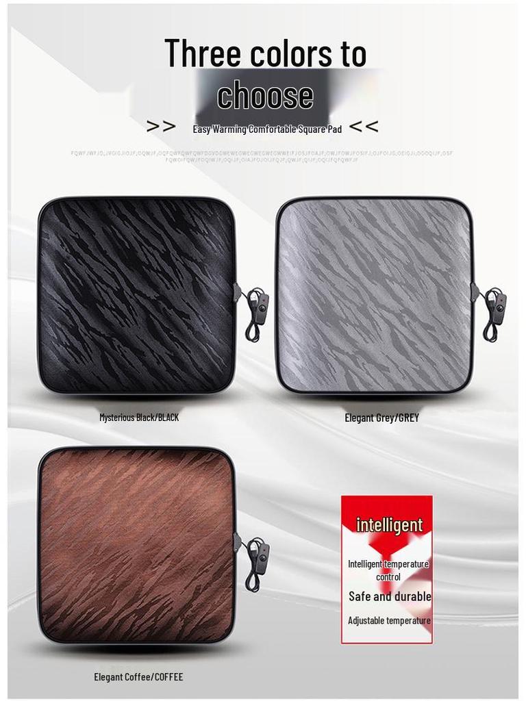 USB Heated Car Seat Cushion - Compact and Portable 5V Pad for Home, Office, or Car Use
