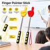 2pcs Soft Grip Handle Extendable Finger Pointer Telescopic Teacher Hand Pointer  Classroom