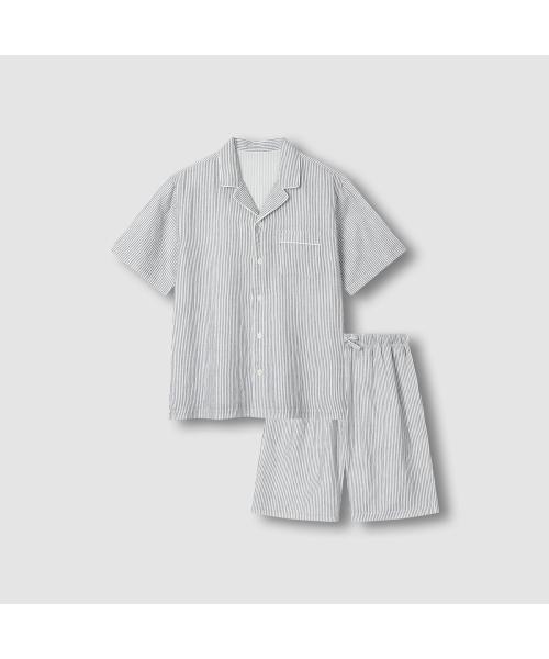 [JAJU] Men's Summer Double Cotton Short Sleeve Pajama Set [Shipped from Korea] 100% Authentic