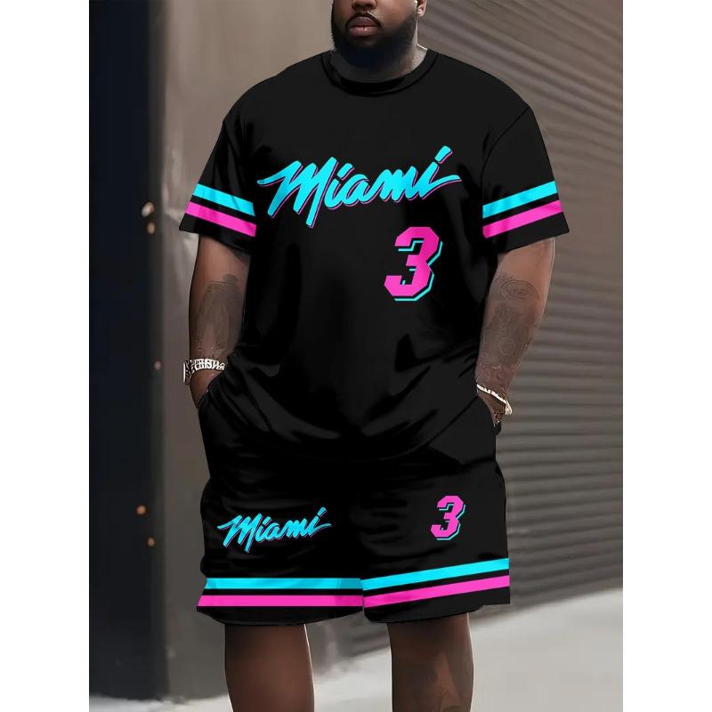 

Летний пляжный стиль с принтом кокосовой пальмы, мужская повседневная удобная свободная спортивная одежда из двух частей с коротким рукавом 6XL