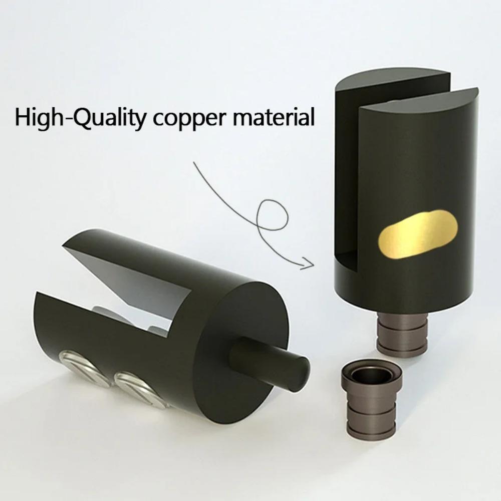 2Pcs Glass Door Active Hinges for Shower Door Pivoted 90 Degree Brass Glass Shower Accessories Screen Clamps Upper and Lower Shaft