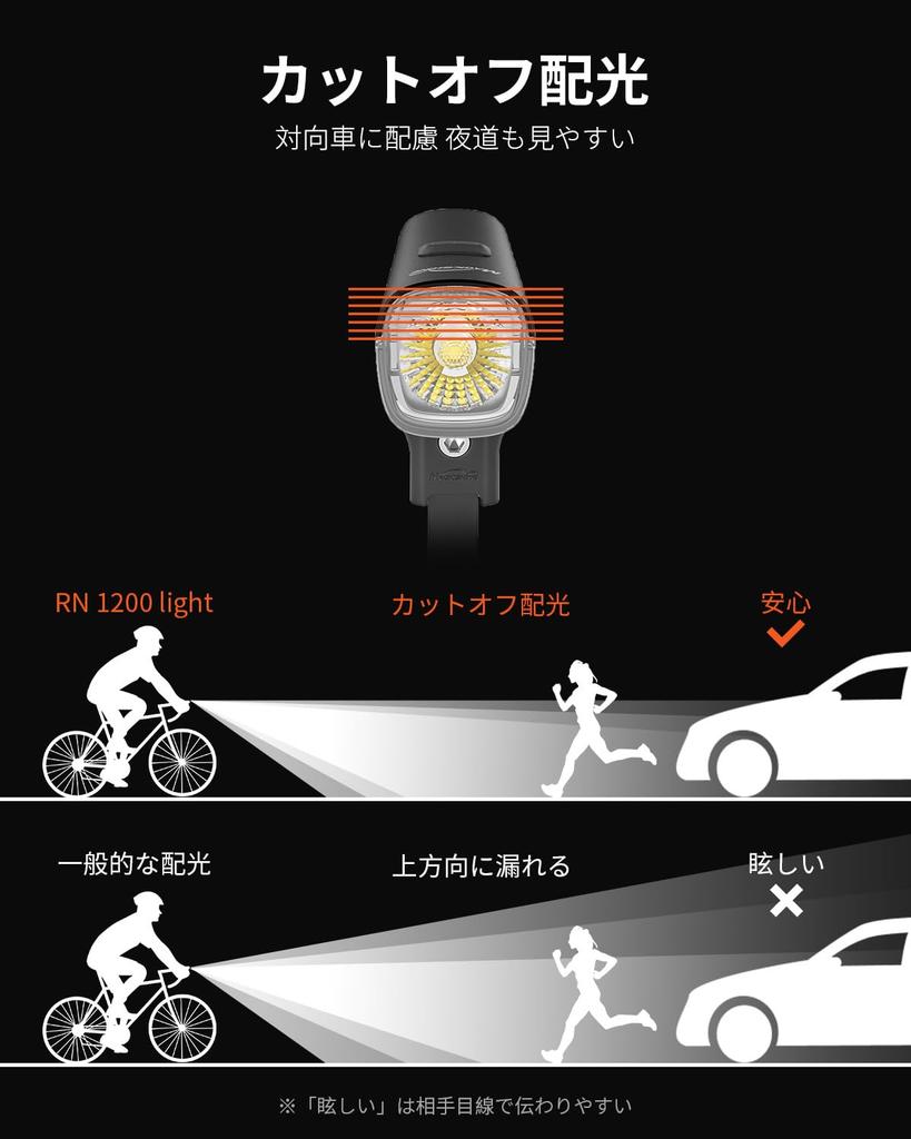 Magicshine RN 1200 Bicycle Road Bike LED 1200 IPX7 High Perfect for and and Can also be Used as a Flashlight during Power and Disaster Ideal for