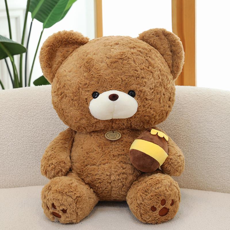 Honey Pot Bear Doll Plush Toys Children Comforting Doll Bear Warrior Teddy Bear Doll Boy and Girl Gift