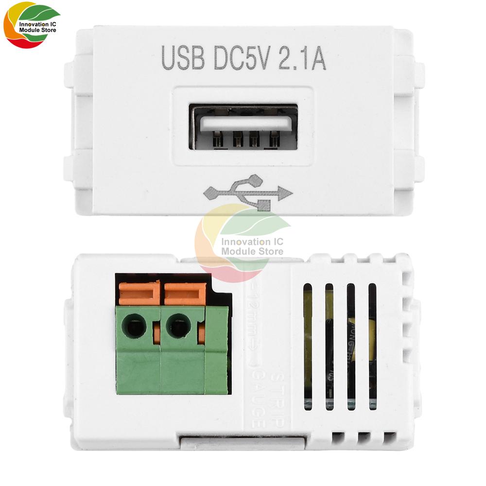 Mobile Phone Charging Panel USB Power Module 220V Socket 5V Transformer 2.1A 1A USB Charging Power Socket Switching Adapter