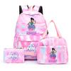 3Pcs/set Cartoon Demon Hunters Printed Backpack with Lunch Bag Pencil Case for Teenager Girl Boy Large Capacity Waterproof Bookbag Gift Mochila