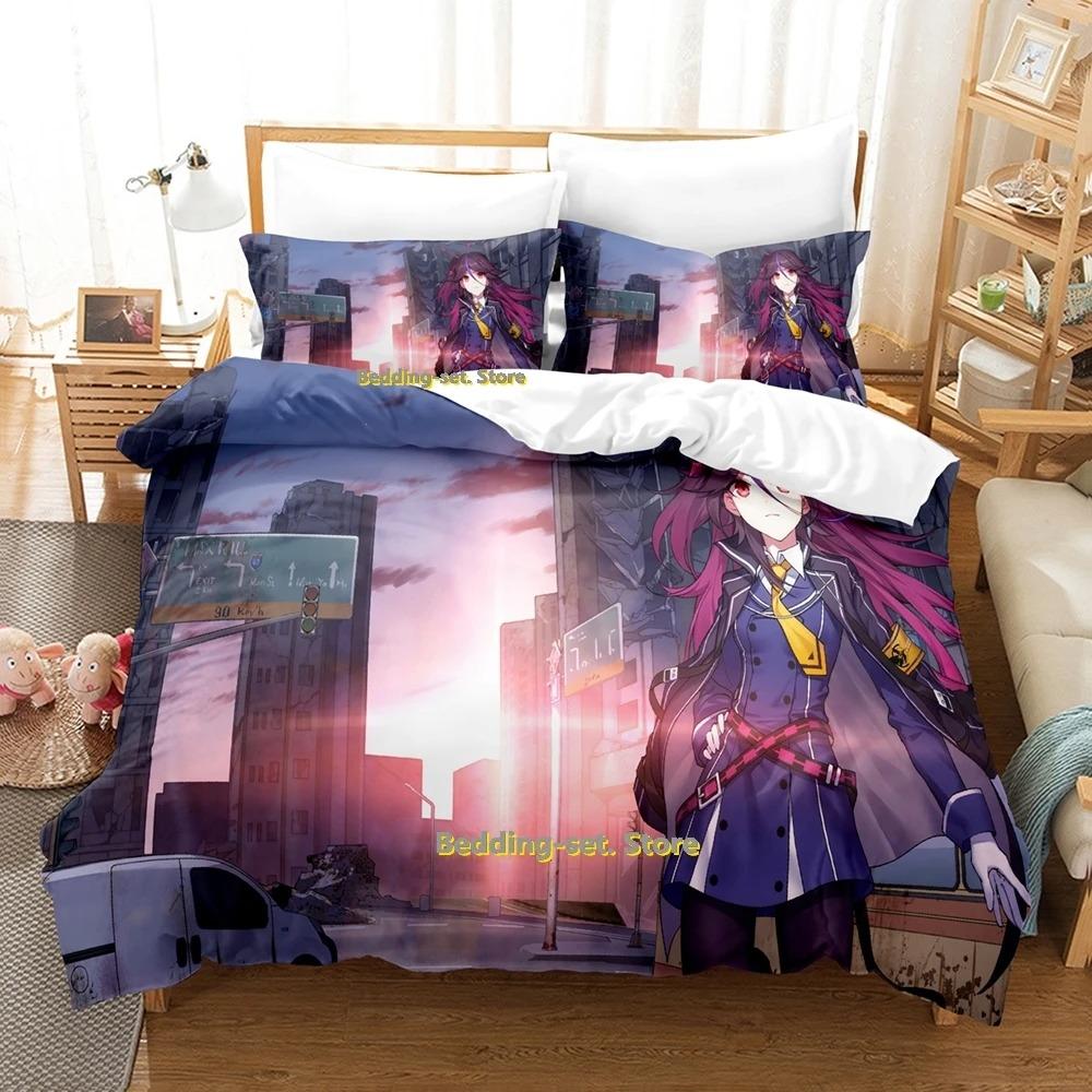 SkinFriendly Cozy Single Twin Full Queen King Benghuai Xueyuan Size Bed Adult Kid Bedroom Duvetcover Sets 3D Anime Quilt