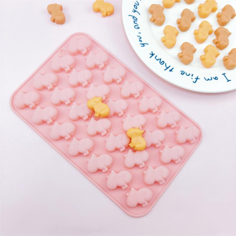 3D Capybara Silicone Mold Cartoon Animal Chocolate Cookies Ice Cube Tray Gummy Jelly Soap For Baby Shower Cake Decoration Tools