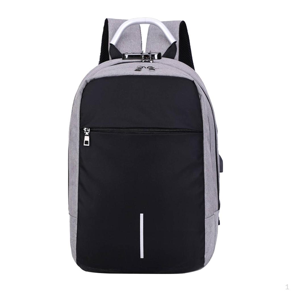 Laptop Rucksack College Buchtasche Verschleißfester Rucksack Büchertasche mit USB-Anschluss für Büro Wandern