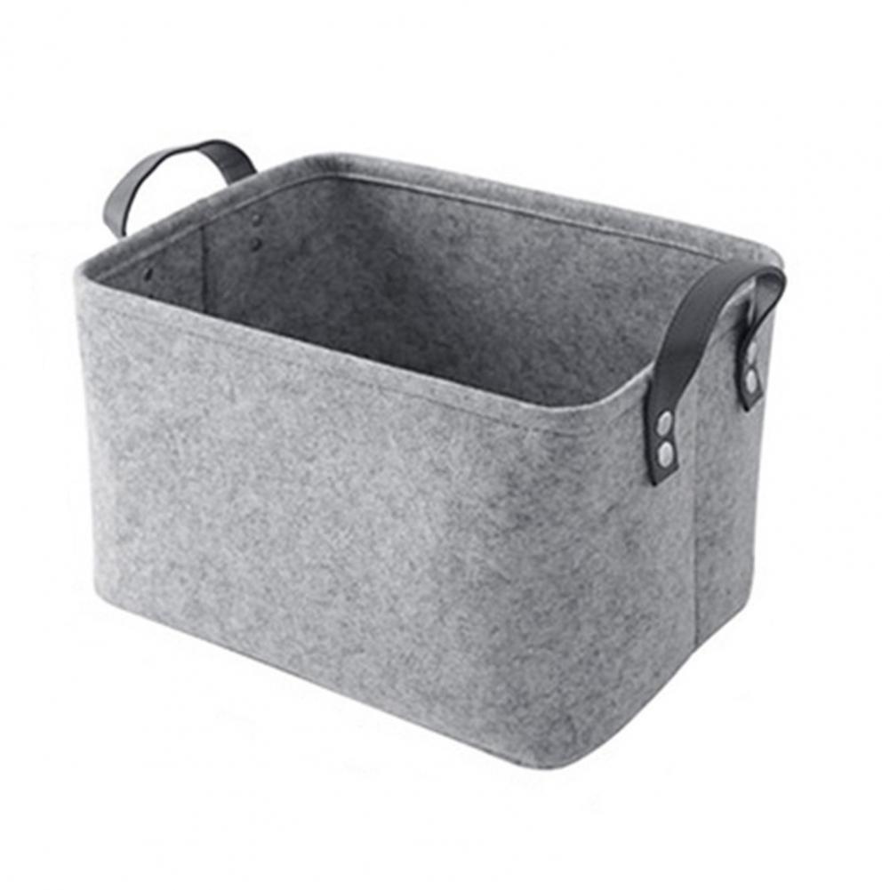 Laundry Basket Large Capacity Foldable Moisture-Proof Felt Storage Basket With Sturdy Handles Durable One-handed Carry Hamper