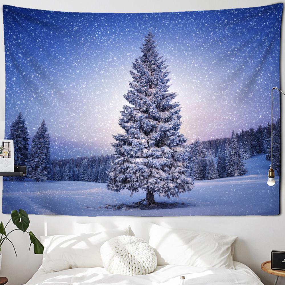

Рождественская елка, гобелен, украшения, настенный новогодний ковер, рождественский домашний коврик для йоги, чехол для кровати, пляжный коврик, подарок 100x75cm