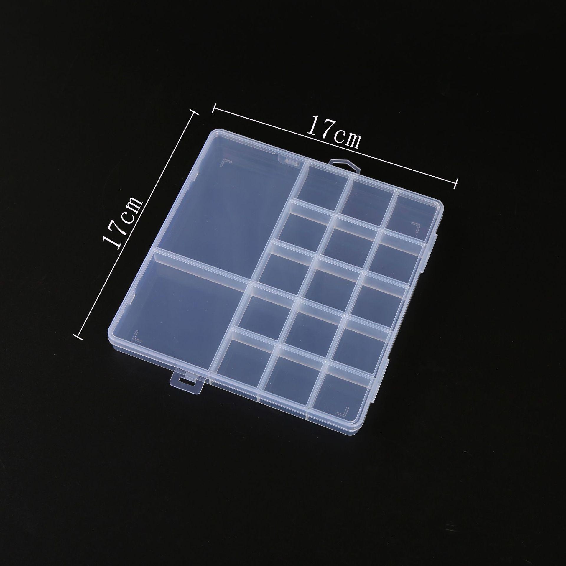 26-секционная прозрачная коробка для хранения украшений и бусин - пластиковый органайзер своими руками 793₽