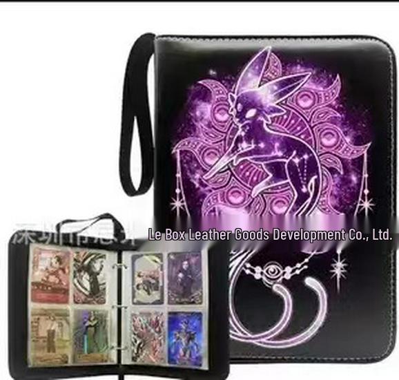 Pokémon Cartoon PU Game Card Collection Book with 4-Grid and 9-Grid Layouts