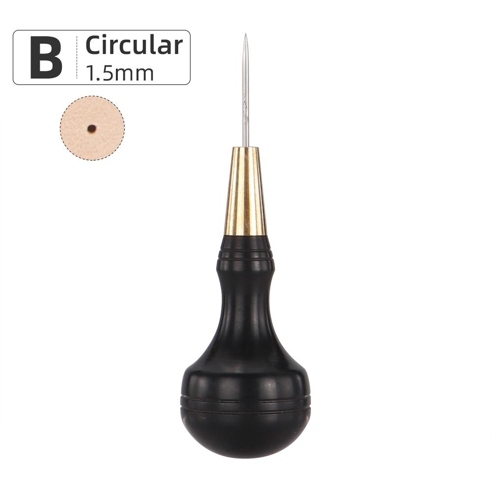 1pcs Leather Hole Punching Awl, Leather Sewing Stitching Hole Cutting Tool, Manual Leather Punch Carving Handicraft Tool