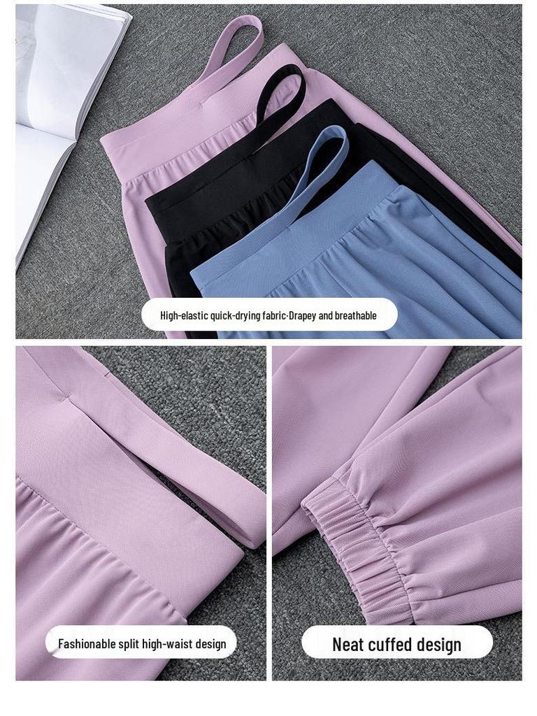 Women's Summer 2024 Shockproof Yoga Bra and Quick-Dry Pants Fitness Set