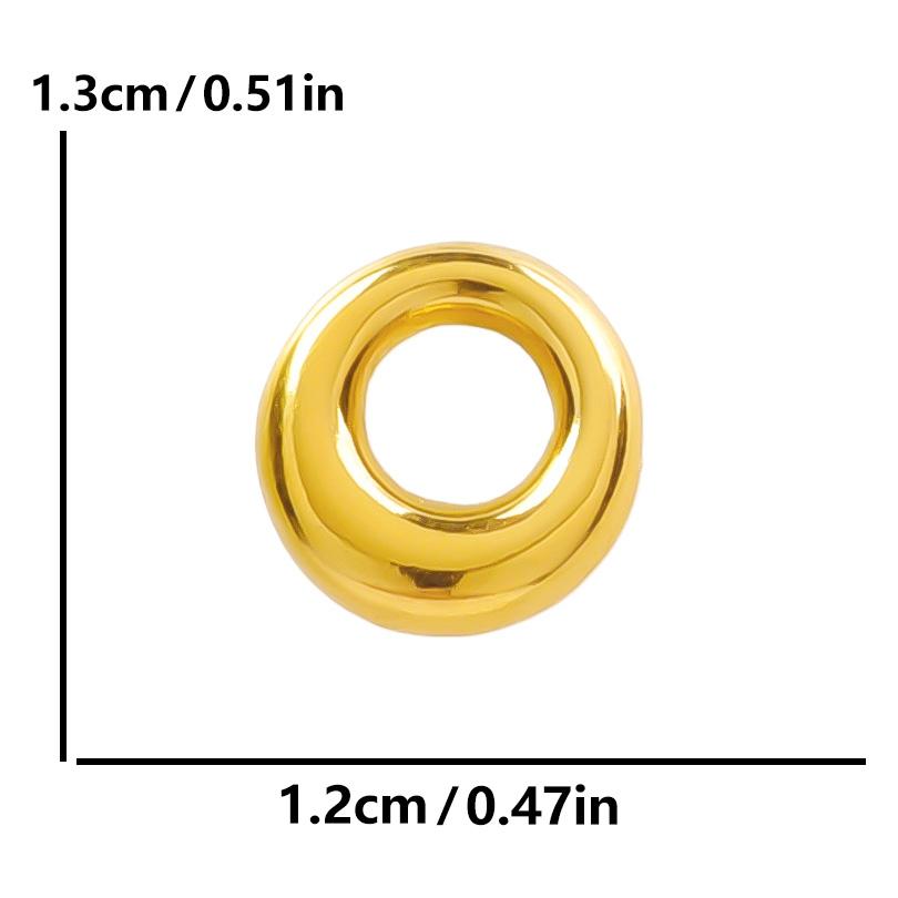 6 Stück/Los Unregelmäßige Geometrische Hohlverbinder Anhänger Edelstahl Charms Für Schmuckherstellung Zubehör Goldfarbe Oval Rund