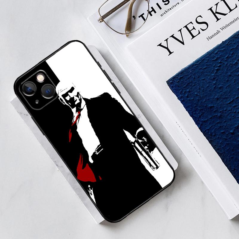Man Hitman Agent Silicone Case For iPhone 13 11 14 12 Pro Max X XR XS Max 6 7 8 Plus SE2 13 Mini Soft Cover