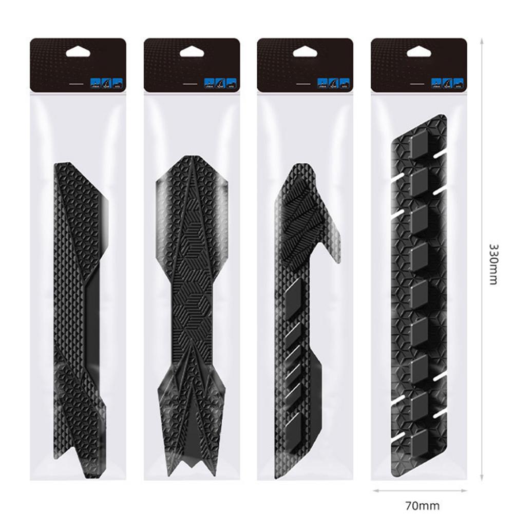 Bicycle Protection Sticker Silicone Chain Collision Sound Absorbed Protector Anti-scratch Self-adhesive MTB Road Bike Function