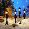 4pcs Christmas Lamp Posts, Christmas Decorations, Mini Street Lights, Model House Street Light Accessories, Suitable for Christmas
