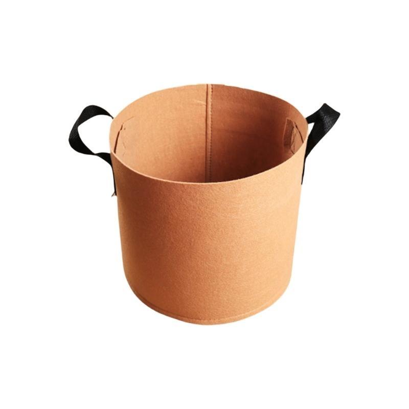 Nonwoven Fabric Grow Bags Garden Plant Pots with Handle Nonwoven Texture Suitable for Growth of Vegetables and Flowers