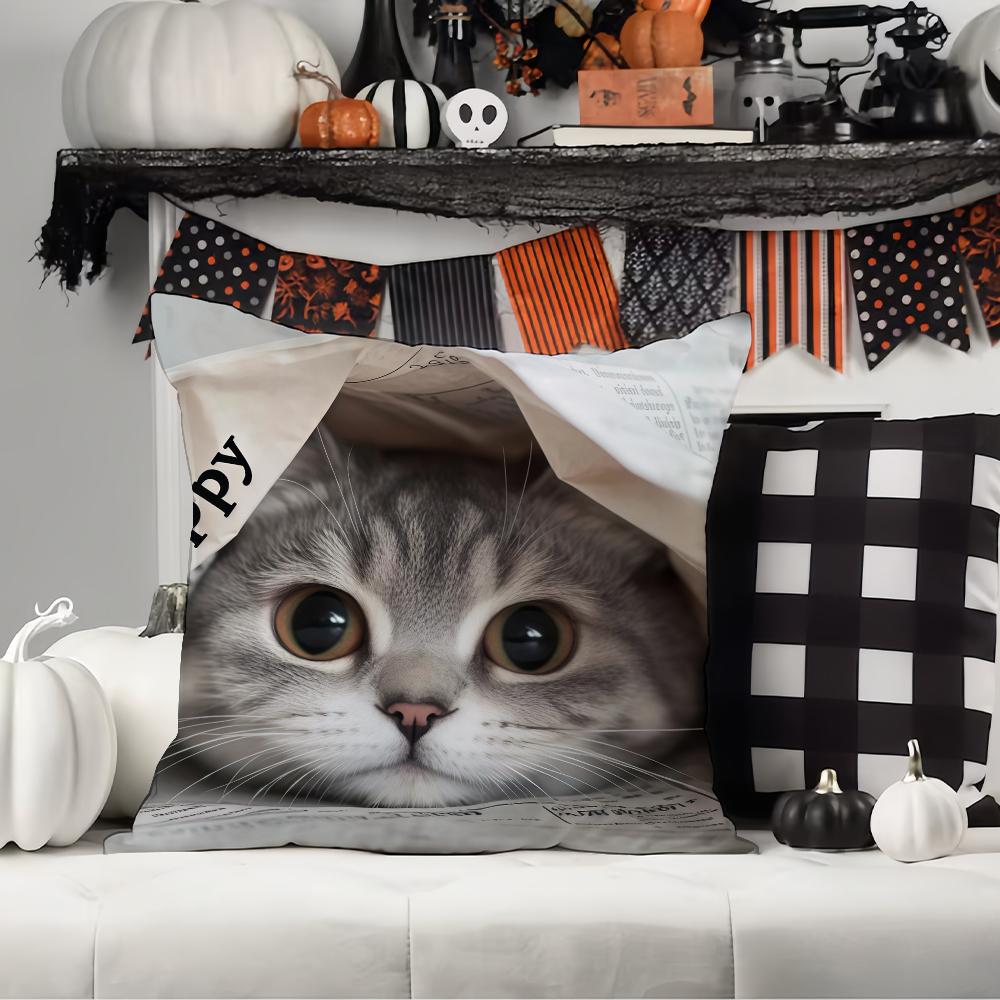 Cute Animal Cat Pillow Case Office Cushions Suitable For Sofa Car Bedroom Decorative Cushion Cover