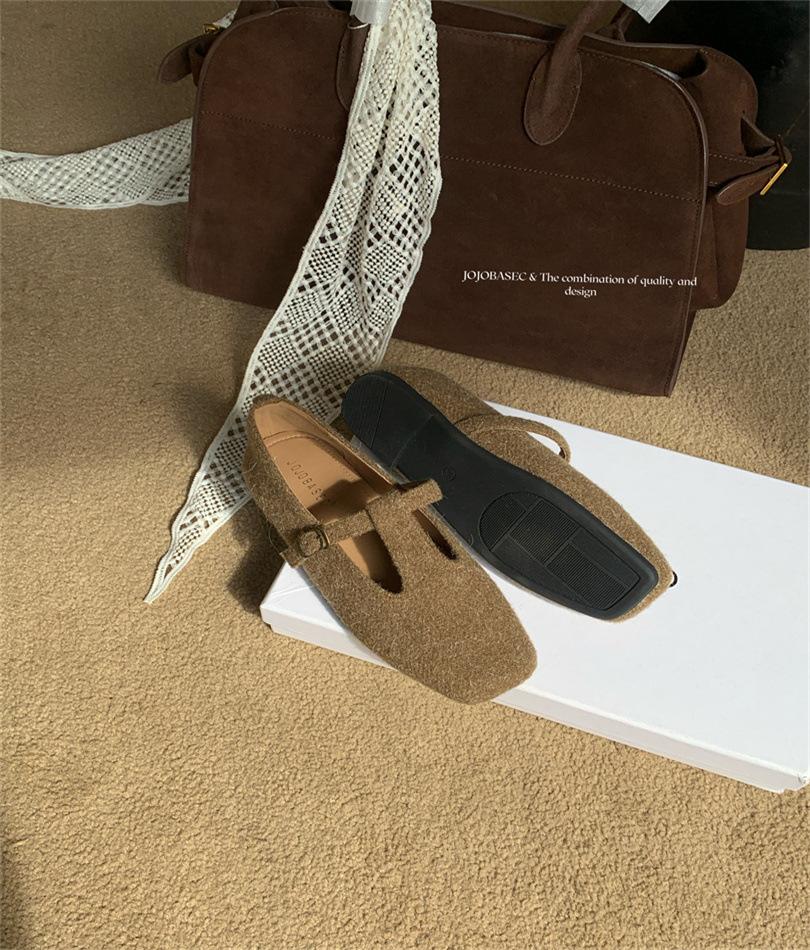 Retro Mary Jane Shoes Women's 2025 Autumn and Winter New French Temperament Elegant Fairy Wind Belt Soft Sole Evening Shoes Single Shoes