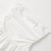 SAW Women's Fashion Strapless Wave Edge Poplin Top F7-8800