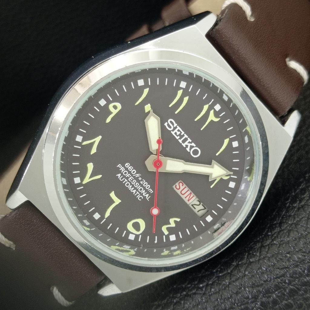 

АВТОМАТИЧЕСКИЕ ВИНТАЖНЫЕ ВОССТАНОВЛЕННЫЕ SEIKO 6309A ЯПОНИЯ МУЖСКИЕ ЧАСЫ С КОРИЧНЕВЫМ ЦИФЕРБЛАТОМ a442702-1