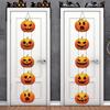 Scared Emoticon Pattern Halloween Pumpkin Door Hanging Sign Halloween Hanging Banner  Haunted House