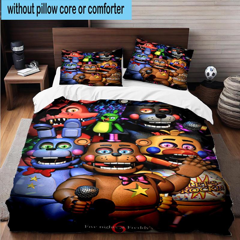 3PCS Five Nights At bears Horror 3pcs Bedding,Including 3PCS Duvet Cover And 2pcs Pillowcases Perfect for Christmas,Ideal for Bedroom, Dormitory