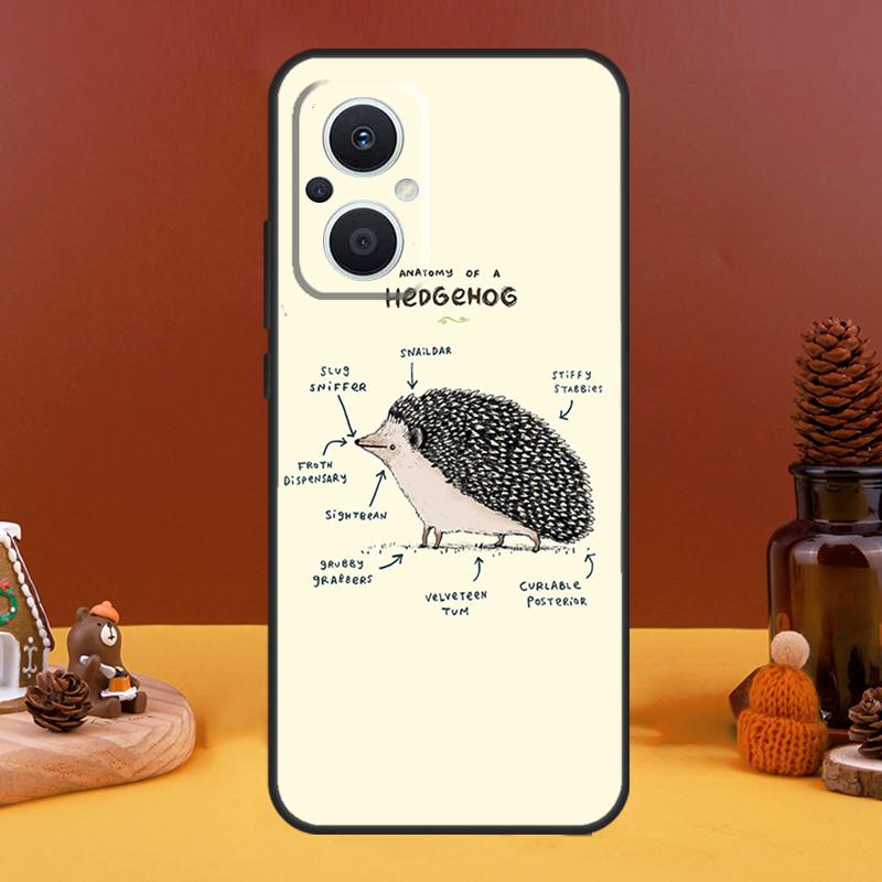 Hedgehog Case For OPPO Reno 10 Pro 11 F 4 5 6 7 8 Lite 4Z 5Z 8T OPPO Find X5 X2 X3 Lite X6 Pro Cover