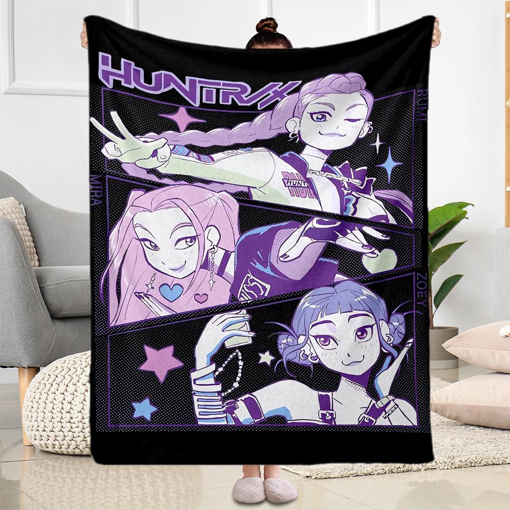 1pc K-pop Glow Blanket Comfortable Soft Lightweight Multi Purpose Blanket for Travel Camping Picnics Sofa Office Bedroom Perfect Gift for Friends