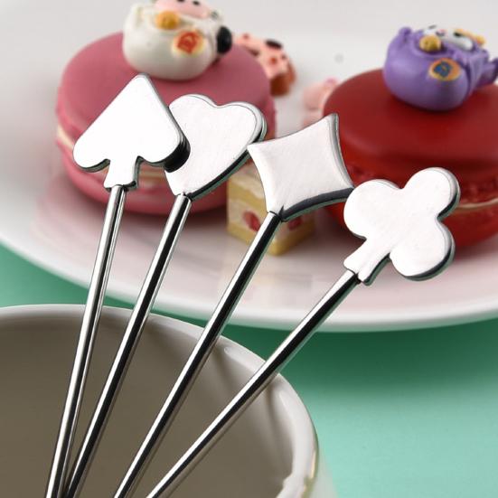 Skull Cocktail Picks Reusable Olive Skewers Martini Garnish Sticks Stainless Steel Toothpicks for Drinks Appetizers Bar